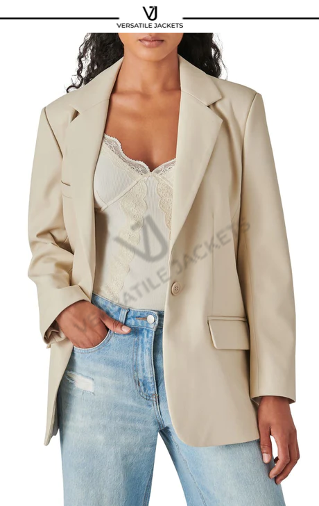 Imaan Faux Leather Blazer - Versatile Jackets