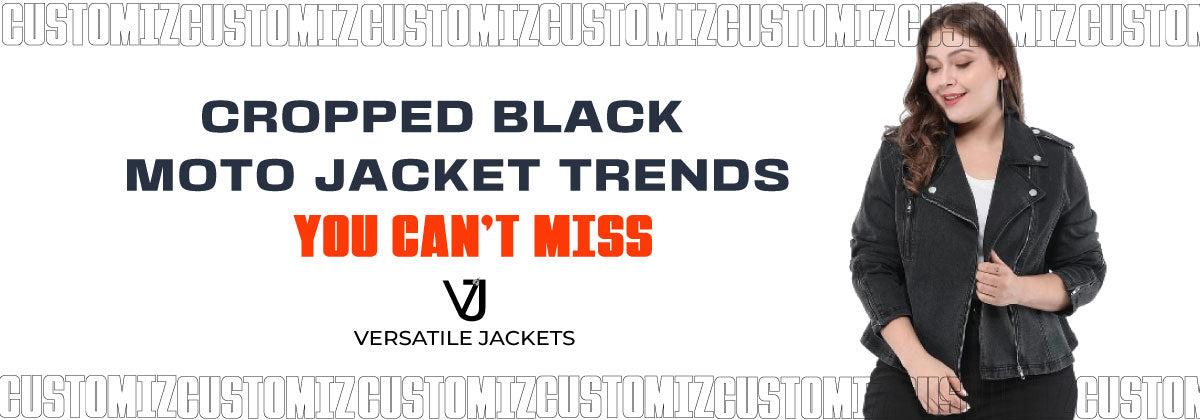 Cropped Black Moto Jacket