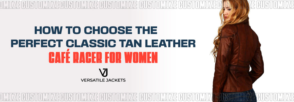 Tan Leather Café Racer for Women