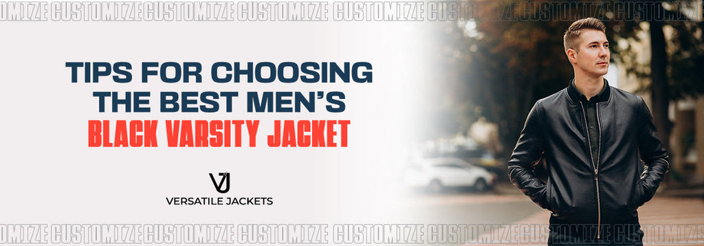 Men’s Black Varsity Jacket