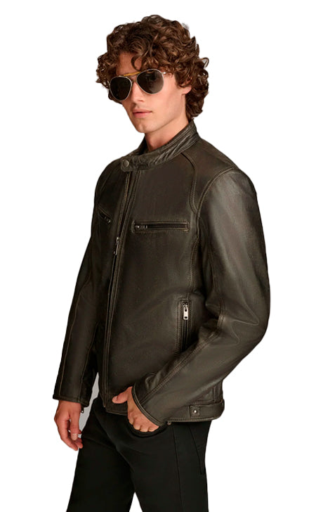  Moto Racer Leather Jacket