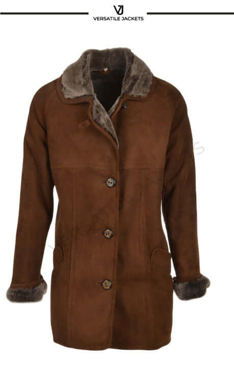 Sheepskin Coat Brown : Florence