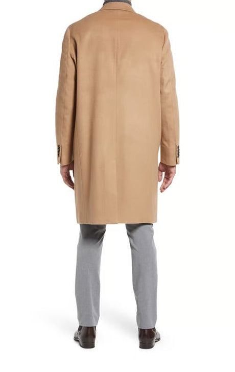 Thomas Wool and Cashmere Overcoat Camel