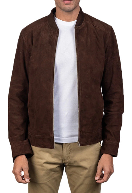 Suede Bomber Jacket