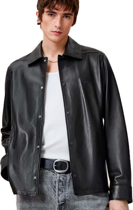 Minimalist Leather Jacket