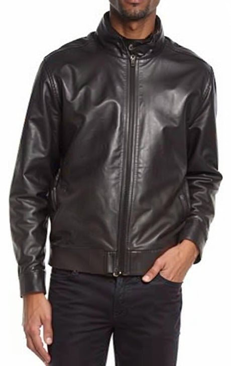 Harrington Leather Bomber Jacket - Versatile Jackets