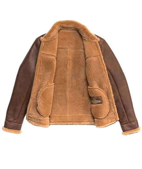  Sheepskin Leather Bomber Jacket