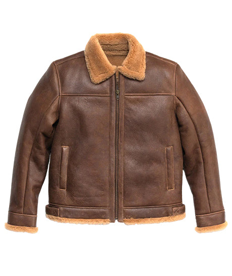  Sheepskin Leather Bomber Jacket