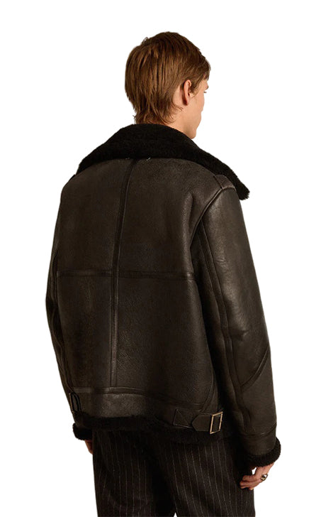 Sheepskin Jacket in Black Sheepskin Jacket in Black
