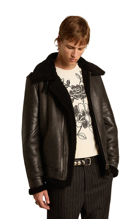 Sheepskin Jacket in Black Sheepskin Jacket in Black
