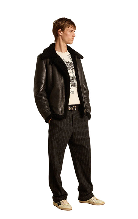 Sheepskin Jacket in Black Sheepskin Jacket in Black