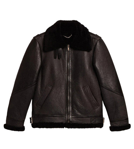 Sheepskin Jacket in Black