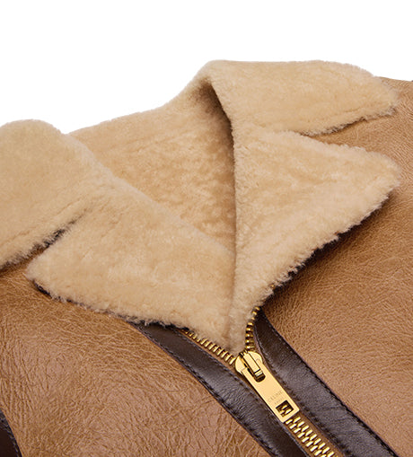 Lambskin Shearling Biker Jacket