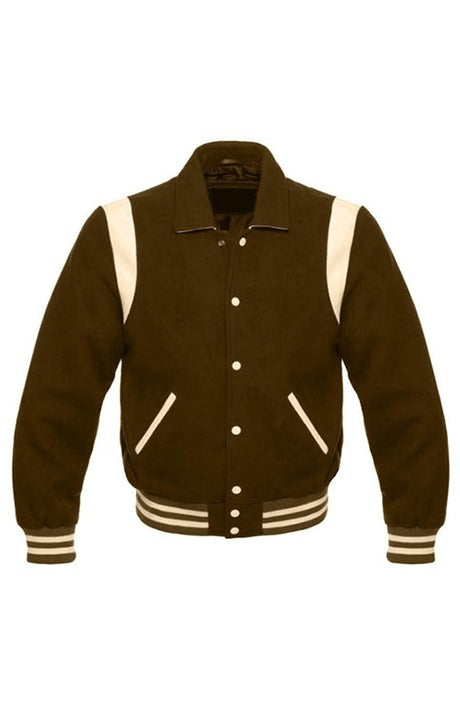 Vintage Brown Varsity Jacket - Versatile Jackets