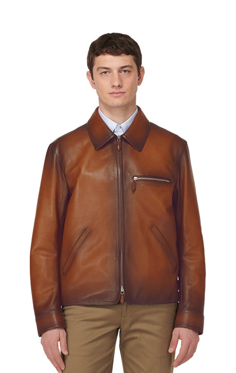Men's Full-Zip Leather Outerwear