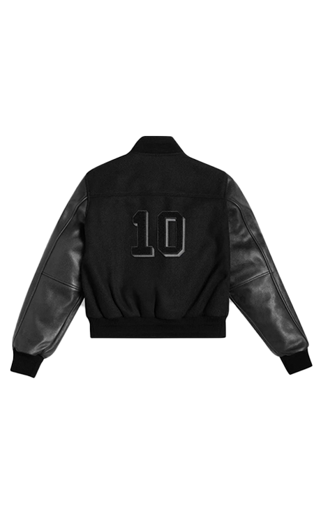 wool and leather varsity jacket