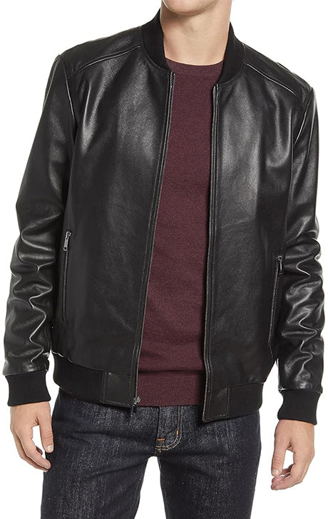 Leather Bomber Jacket - Versatile Jackets