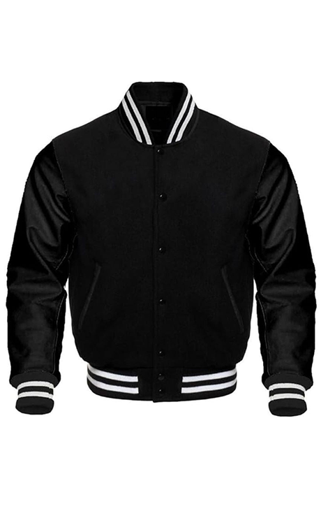 Black Varsity Jacket - Versatile Jackets