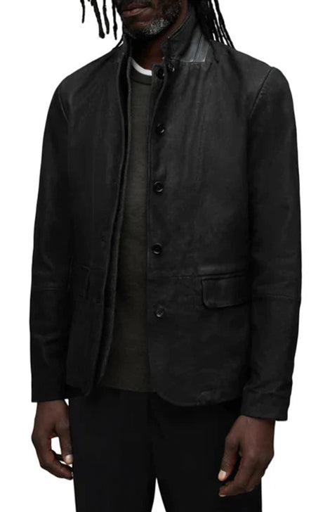 Survey Double Layer Leather Blazer
