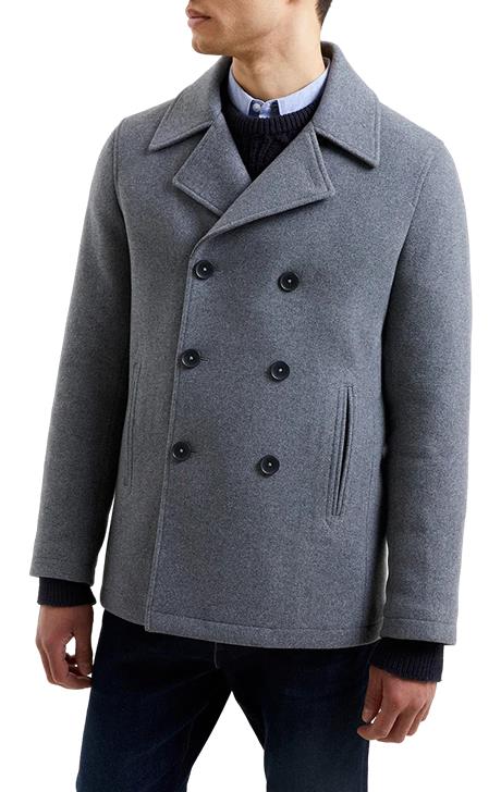 Wool Blend Peacoat - Versatile Jackets