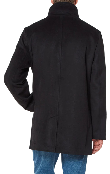 Faux Shearling Trim Wool Blend Coat - Versatile Jackets