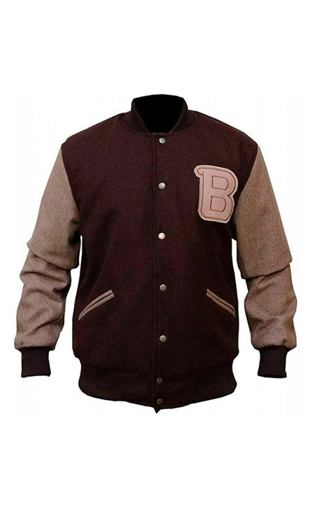 Men's Hotline Miami "B" Logo Wool Varsity Bomber Jacket