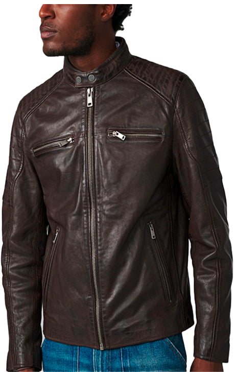 Lance Slim-Fit Moto Leather Jacket