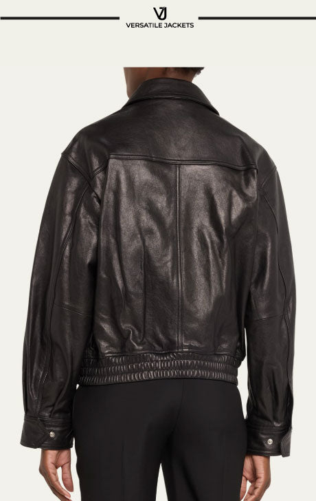 Leather Blouson Jacket
