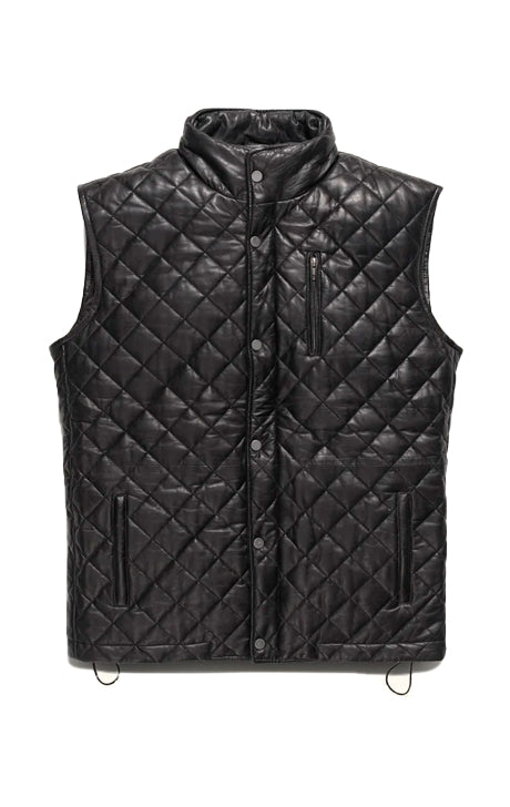 Biker Style Quilted Vest