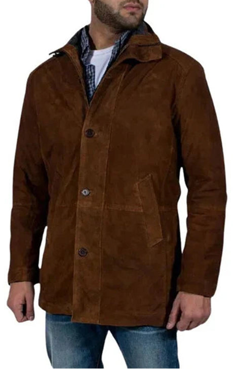  Men’s Brown Suede Sheriff Jacket