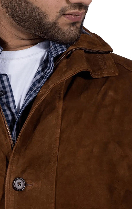  Men’s Brown Suede Sheriff Jacket