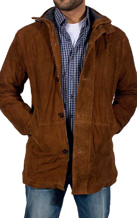  Men’s Brown Suede Sheriff Jacket