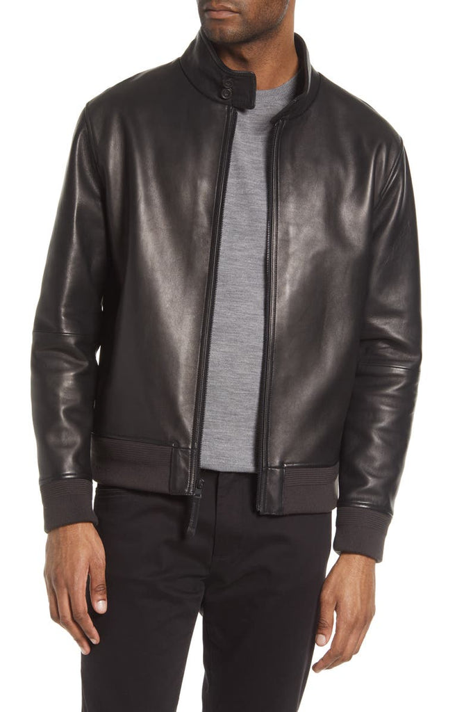 Harrington Leather Bomber Jacket - Versatile Jackets