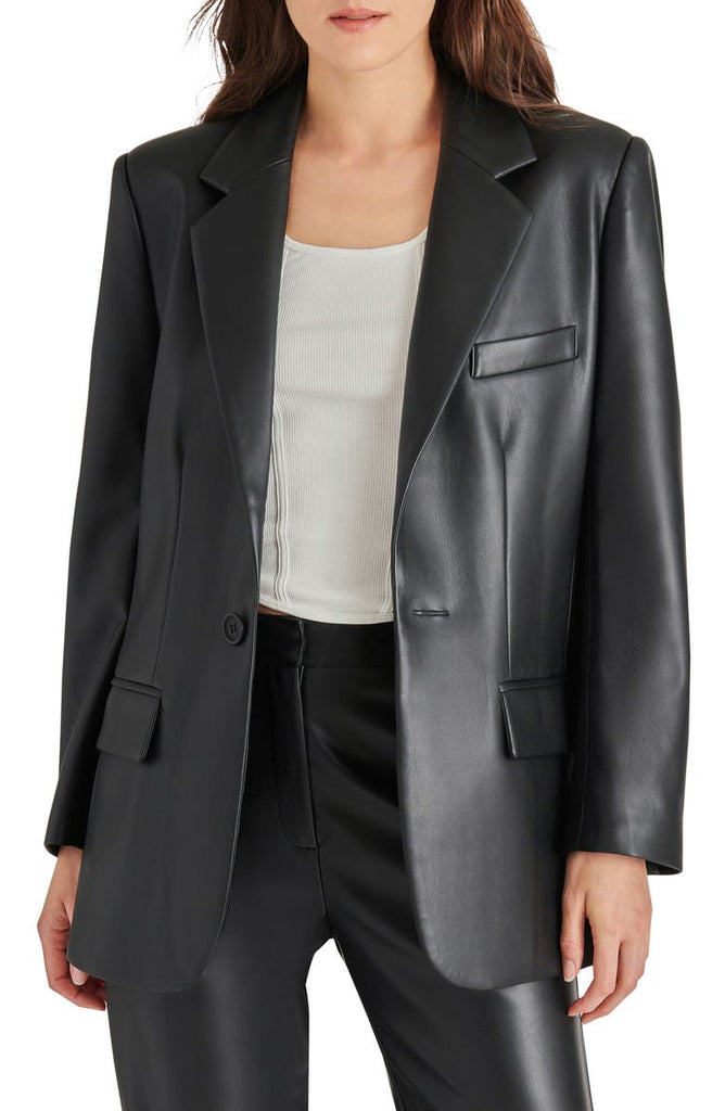 Imaan Faux Leather Blazer - Versatile Jackets