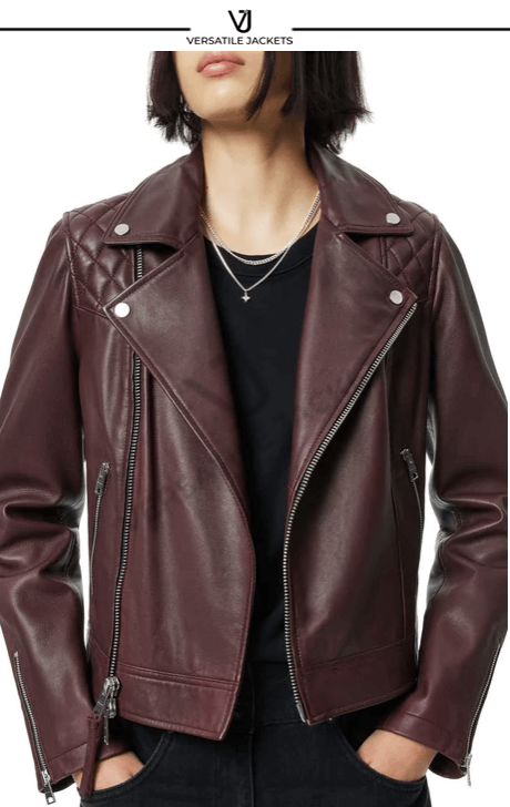 Caden Leather Biker Jacket - Versatile Jackets