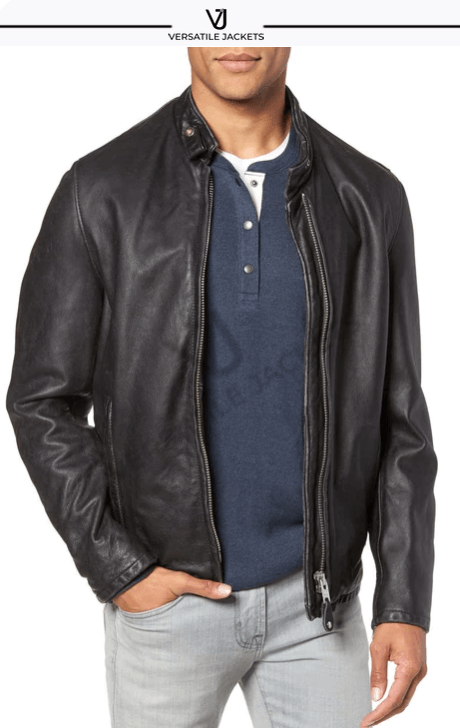 Café Racer Hand Vintaged Cowhide Leather Jacket - Versatile Jackets