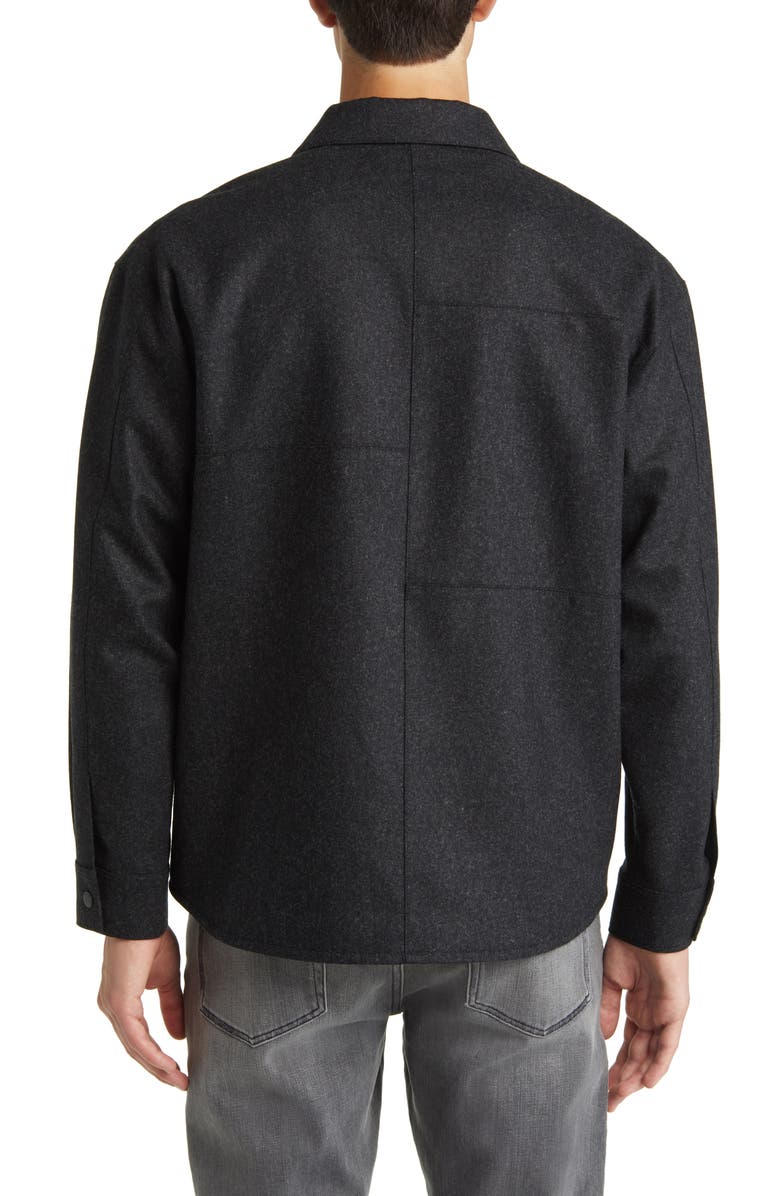 Virgin Wool Blend Flannel Zip Shirt Jacket - Versatile Jackets