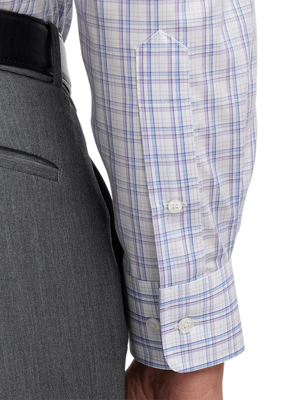 Wrinkle-Free Plaid Cotton Dress Shirt