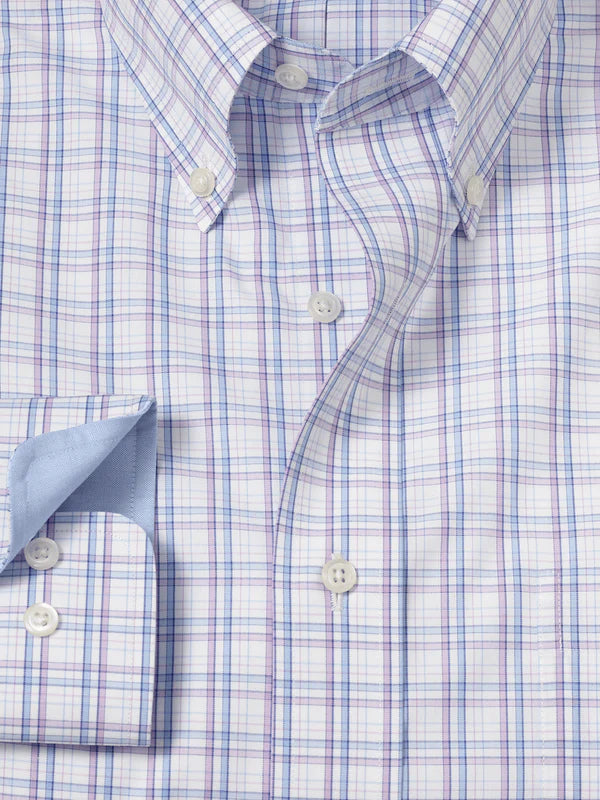 Wrinkle-Free Plaid Cotton Dress Shirt