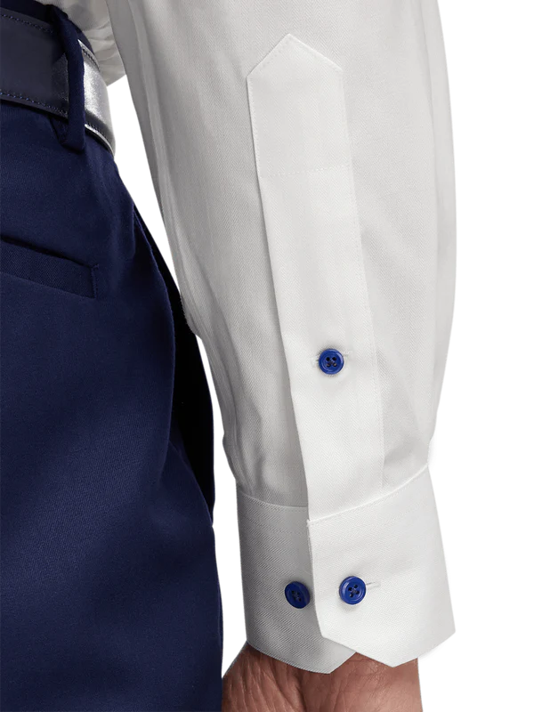 Wrinkle-Free Herringbone Dress Shirt 