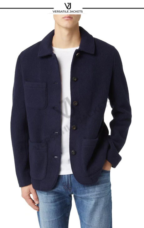 Felted Wool Bland Chore Coat - Versatile Jackets