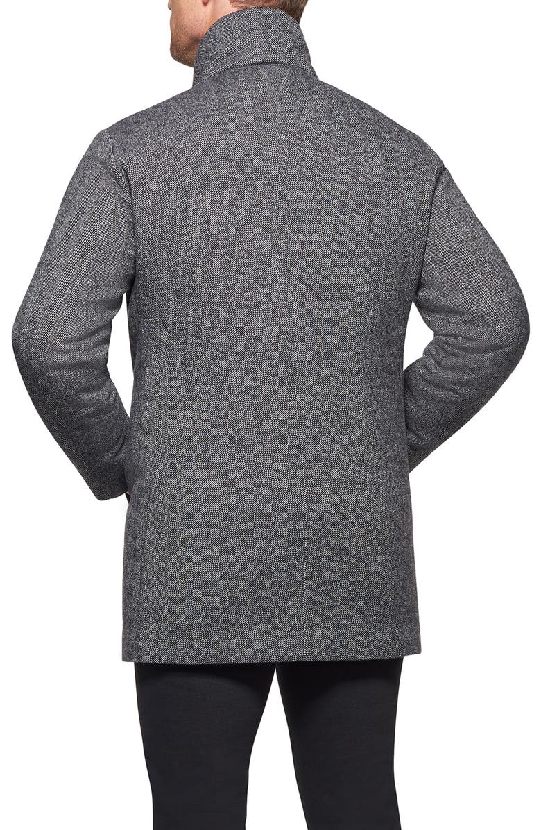 Waterproof Herringbone Wool Blend Car Coat - Versatile Jackets