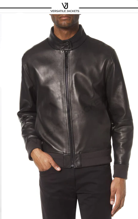 Harrington Leather Bomber Jacket - Versatile Jackets