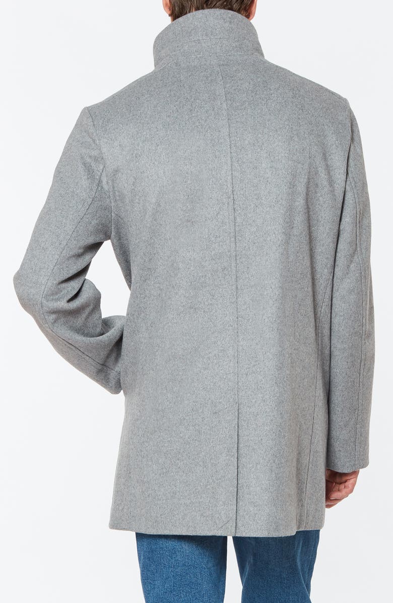 Faux Shearling Trim Wool Blend Coat - Versatile Jackets