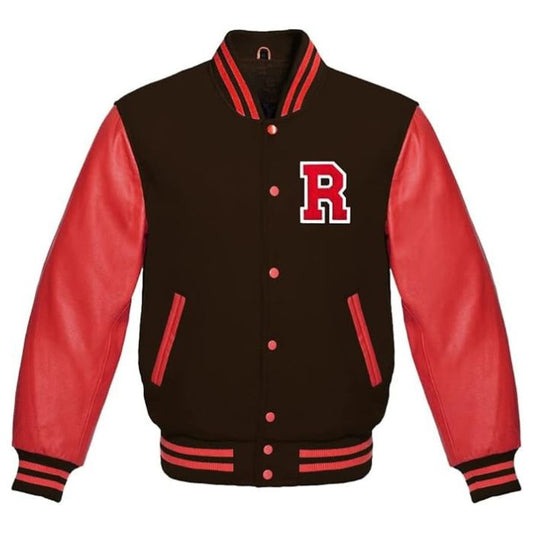 LETTER R VARSITY JACKET in BLACK/RED - Versatile Jackets