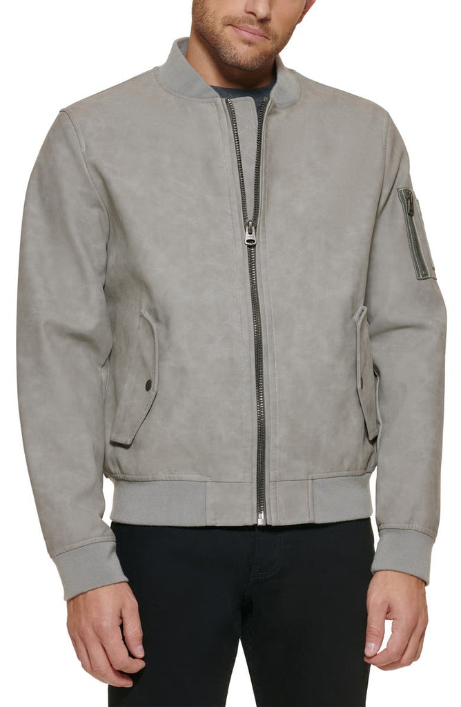 Varsity Faux Leather Bomber Jacket - Versatile Jackets