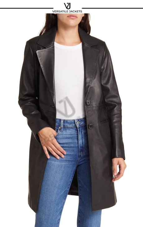 Longline Leather Coat - Versatile Jackets