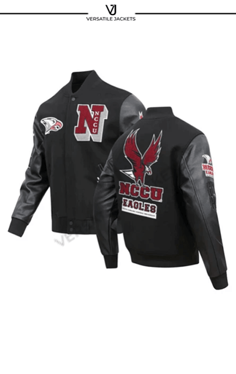 Men's Pro Standard Black North Carolina Central Eagles Classic Wool Full-Zip Varsity Jacket - Black - Versatile Jackets