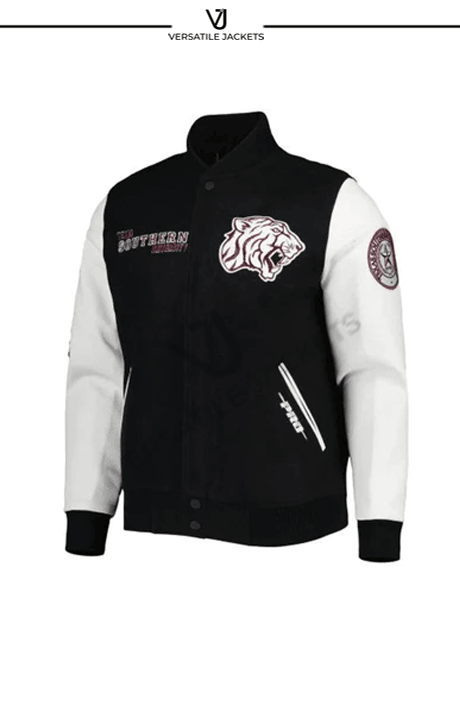 Men's Pro Standard Black Texas Southern Tigers Classic Wool Full-Zip Varsity Jacket - Black - Versatile Jackets