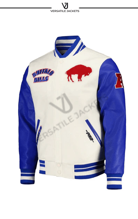 Men's Pro Standard Cream Buffalo Bills Retro Classic Varsity Full-Zip Jacket - Cream - Versatile Jackets